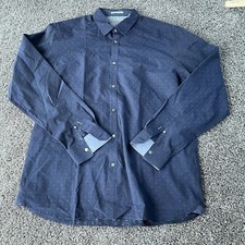 Ted Baker Shirt Adult XL 5 Blue Button Up Long Sleeve Casual Cotton Mens