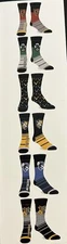 Harry Potter Mens House Themed Crew Socks 6 Pack Shoe Size 8-12 Multicolored NEW