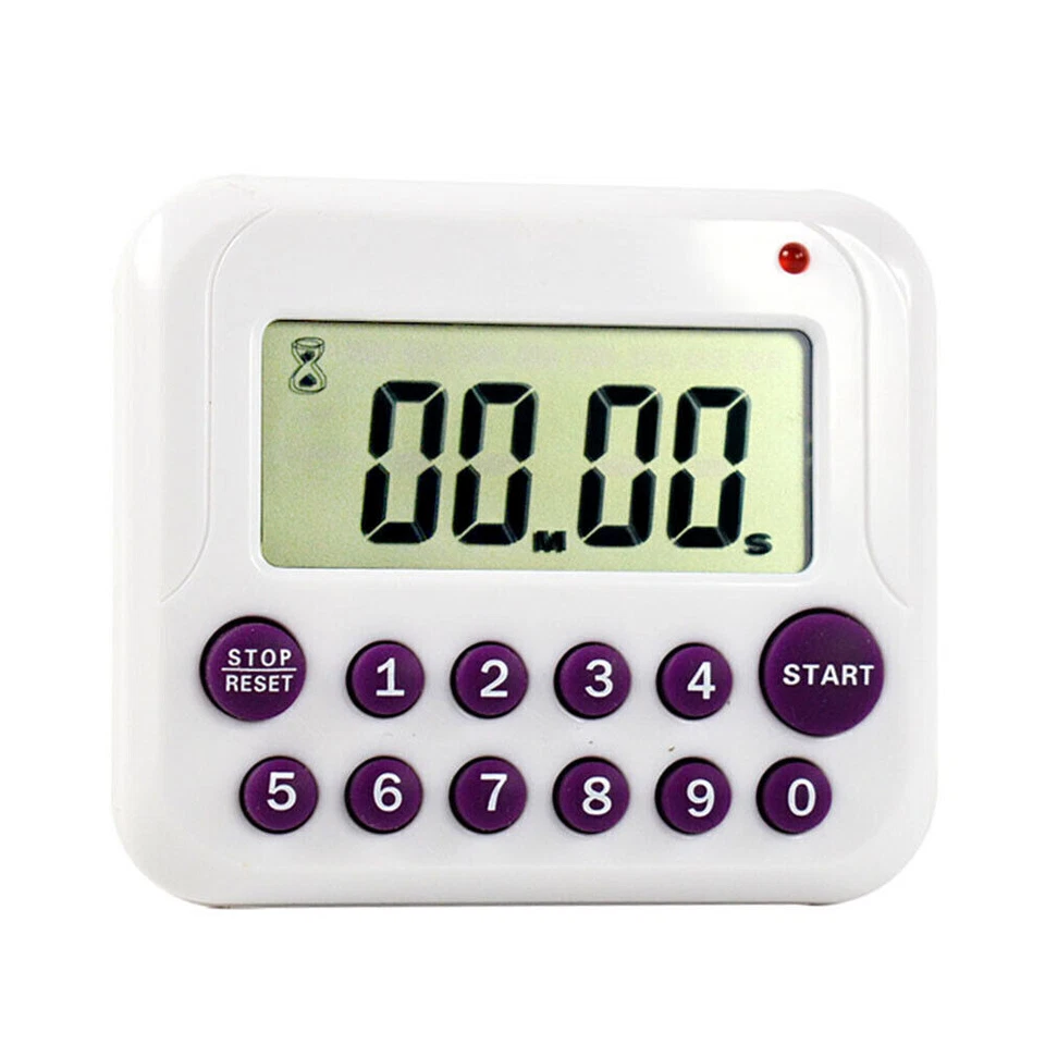 Digital Kitchen Cooking Timer Count-Down Up Large LCD Clock Alarm Magnetic - Image 2 of 4