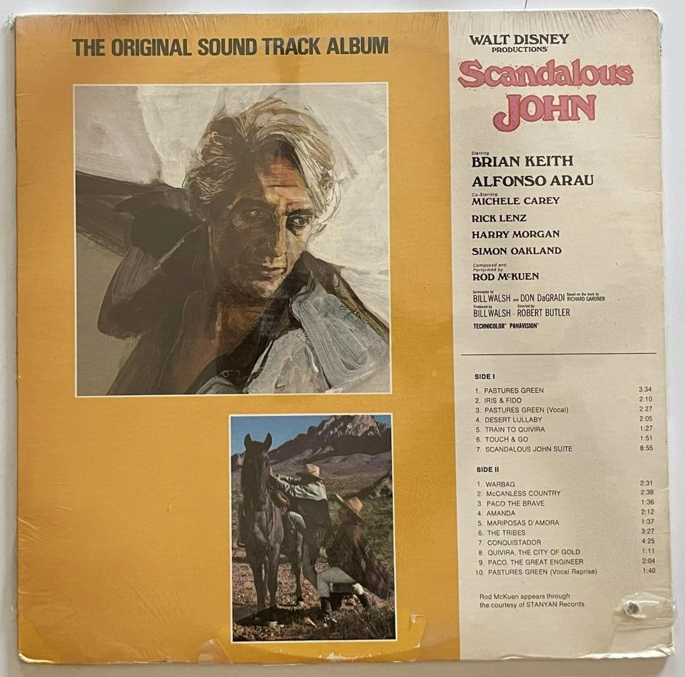 Rod McKuen Scandalous John OST LP SEALED NOS Buena Vista Disney WDP (1971) - Image 2 of 3