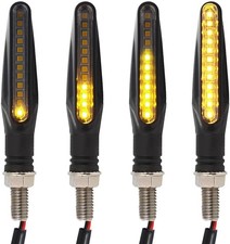 4 Pcs Motorcycle LED Turn Signals, Front  Rear Blinkers Indicator Turn Signal A