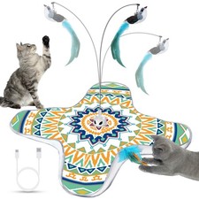 Interactive Cat Toy, Rechargeable Cat Toys for Indoor Cats, Automatic Cats Ch...