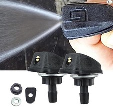 Pack-2 Car Wiper Nozzles, 0.31" Front Windshield Washer, Single Hole Adjustable