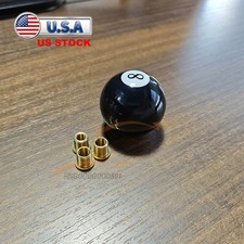 Black 8 Ball Billiard Shift Knob Acrylic Manual Gear Shifter Head W 3 Adapters Black 8 Ball Billiard Shift Knob Acrylic Manual Gear Shifter Head W 3 Adapters