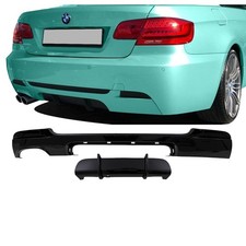 Heck Diffusor Sport-Performance Schwarz Glanz passt für 3er BMW E92 E93 M-Paket 