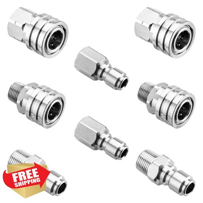 #ad #ad GALELEOPARD Pressure Washer Quick Connect 3 8 NPT Fittings 8 Pack Stainless S... $39.99
