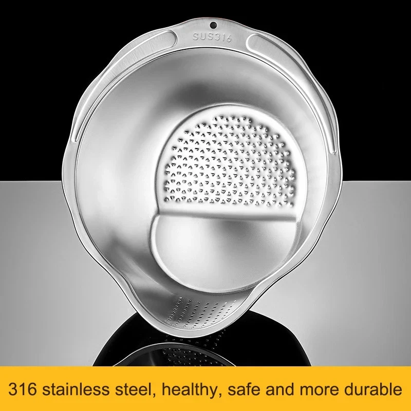 Rice Washer Strainer Bowl Rice Washing Bowl Rice Sieve Colander Kitchen Tools