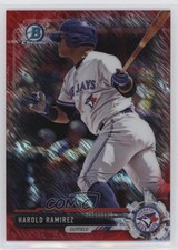 2017 Bowman Chrome Prospects Red Shimmer Refractor 5/5 Harold Ramirez 13iq