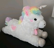 FAO Schwarz Glow Brights Plush LED w/Sound Unicorn Stuffed Animal NEW TAGS