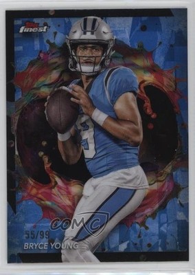 2024 Topps Finest Rare Blue Refractor /99 Bryce Young #203 8vm