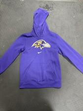 Baltimore Ravens Hoodie Youth L Nike Purple NFL Team Pullover