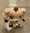 Littlest Pet Shop LPS Cocker Spaniel #575 Tan Brown Dipped Ears Flower Eyes — photo 1