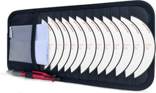Cd Dvd Case Holder Car Sun Visor Organizer 12 Disc Mesh Pocket Pen Holder Black