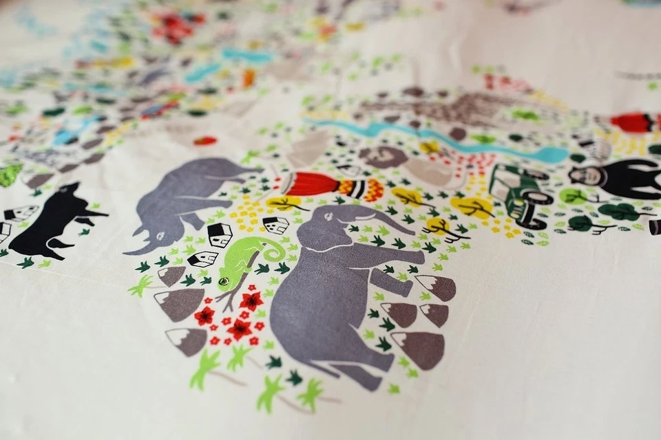 Twin Size Bedding Duvet Cover World Map Design 2 Piece Set Unisex, Soft Brush... - Image 4 of 4