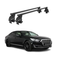 Smooth Roof Racks Cross Bars Luggage Carrier for Genesis G90 2017-2025 Black 2x