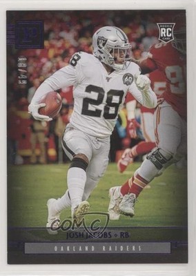 2019 Panini Chronicles Panini Purple 18/49 Josh Jacobs #P21 Rookie RC uk2