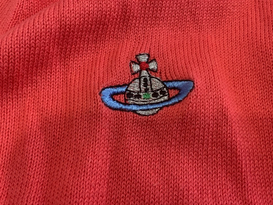 Cárdigan para hombre Vivienne Westwood lana color salmón con logotipo talla L PEC Foto 3 de 4