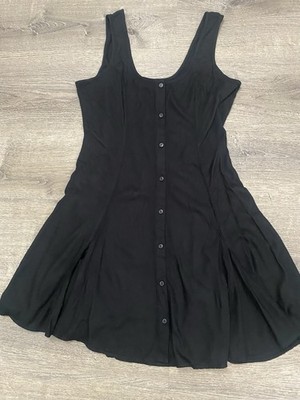 Old Navy Fit & Flare Crepe Black Mini Dress Button Front Scoop Neck M Tall | eBay Old Navy Fit & Flare Crepe Black Mini Dress Button Front Scoop Neck M Tall | eBay
