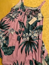 NWT Linea Donatella Women's Printed Sleeveless Chemise - Lilac, MEDIUM