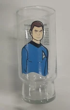 Dr. Leonard McCoy Glass Cup  Collector Series Star Trek Dr Pepper 1976