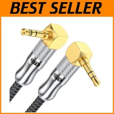 90  Male to Right Angle Male 3.5mm Aux Cable 5M