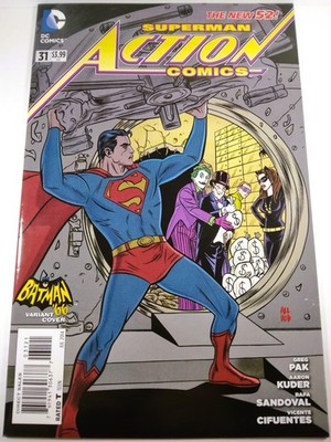    ACTION COMICS #31 MIKE ALLRED 1:25 BATMAN 66 VARIANT SUPERMAN JOKER DC 2014