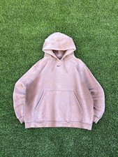 Vintage 90s Brown Faded Nike Center Swoosh Hoodie Size Medium Made In USA Rare