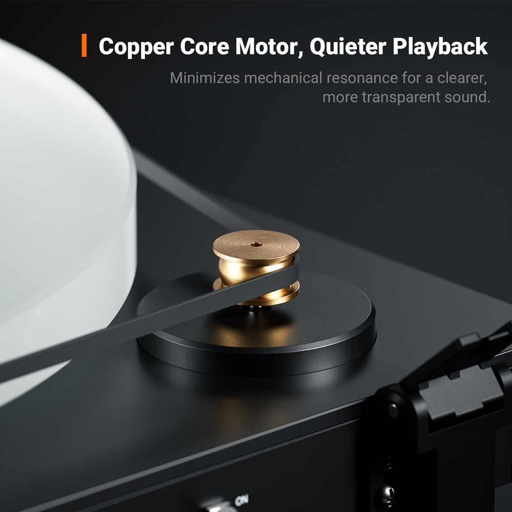 Fosi Audio Luna3 Giradischi HiFi Vinile Turntable con Audio Technica VM95E foto 6
