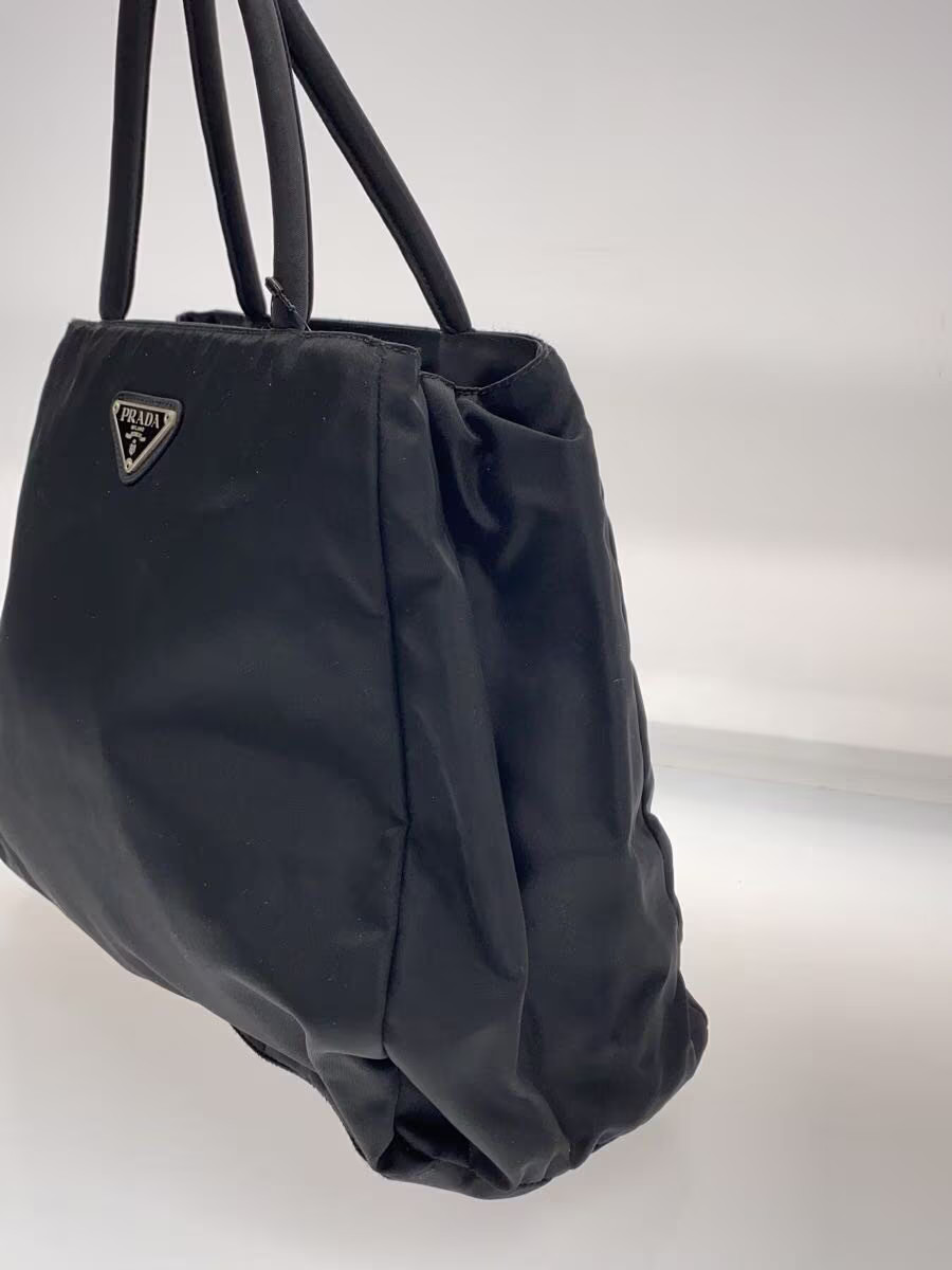 PRADA Handbag Nylon BLK Solid Authentic Rare Exce… - image 2