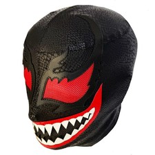 Black Pro Wrestling Venom Mask spider man marvel cosplay style mask NEW