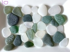 sea glass from japan Surf-Tumbled Beach Glass green white