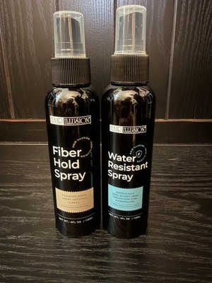 Hair Illusion Water Resistant Spray + Fiber Hold Spray Bundle Open Box Authentic