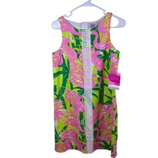 NWT Lilly Pulitzer for Target Dress Girls XL Pink Green Flamingo Shift Preppy