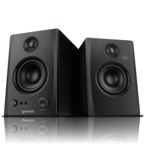 Gemini Sound SMX-3BT 100W Bluetooth Studio Monitor Speakers Pair, PC-Ready, EQ
