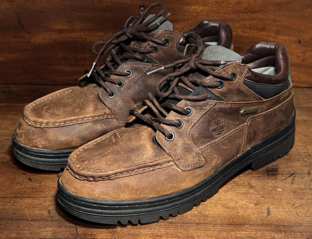 Timberland Icon Chukka Boots Men\'s 9.5 M Leather Gore-Tex Brown 37042 Trekker Timberland 37042 Mns 9.5 Brown GoreTex Waterproof Leather  main image 4