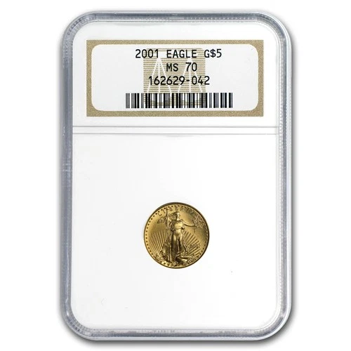 2001 1/10 oz American Gold Eagle MS-70 NGC
