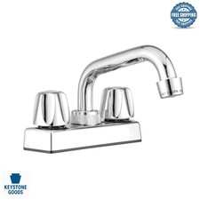 Lynden Utility Laundry Sink Faucet with Swivel Spout  Garden Hose Adapter, C...