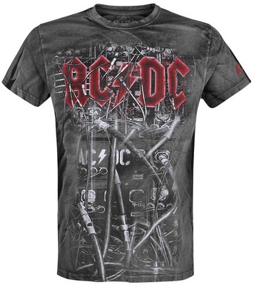 ACDC T-Shirt Herren PWR Wires grau Band-Merch, Bands 100% Baumwolle