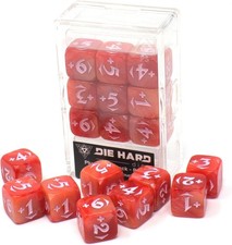 Die Hard Dice Spindown 14mm D6 Counter Set - Power Pack Custom MTG Design-Red