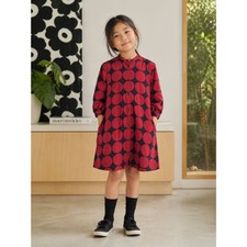 Marimekko x Uniqlo Red Blue Circle Dress Girls Size 7-8 Years