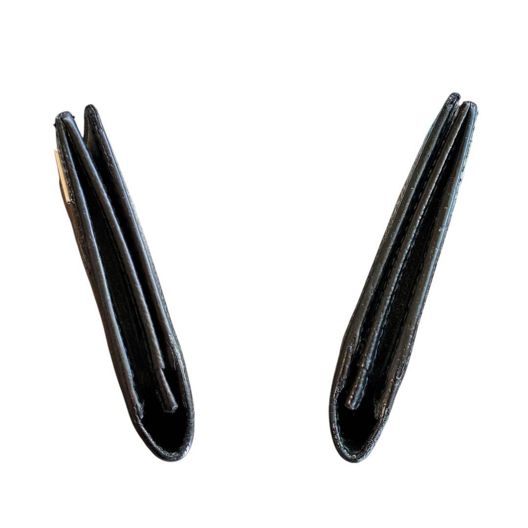 PRADA 2MV015 Saffiano Triangle Logo Continental Bifold Long Wallet Black 3.5x7.5 thumbnail 8