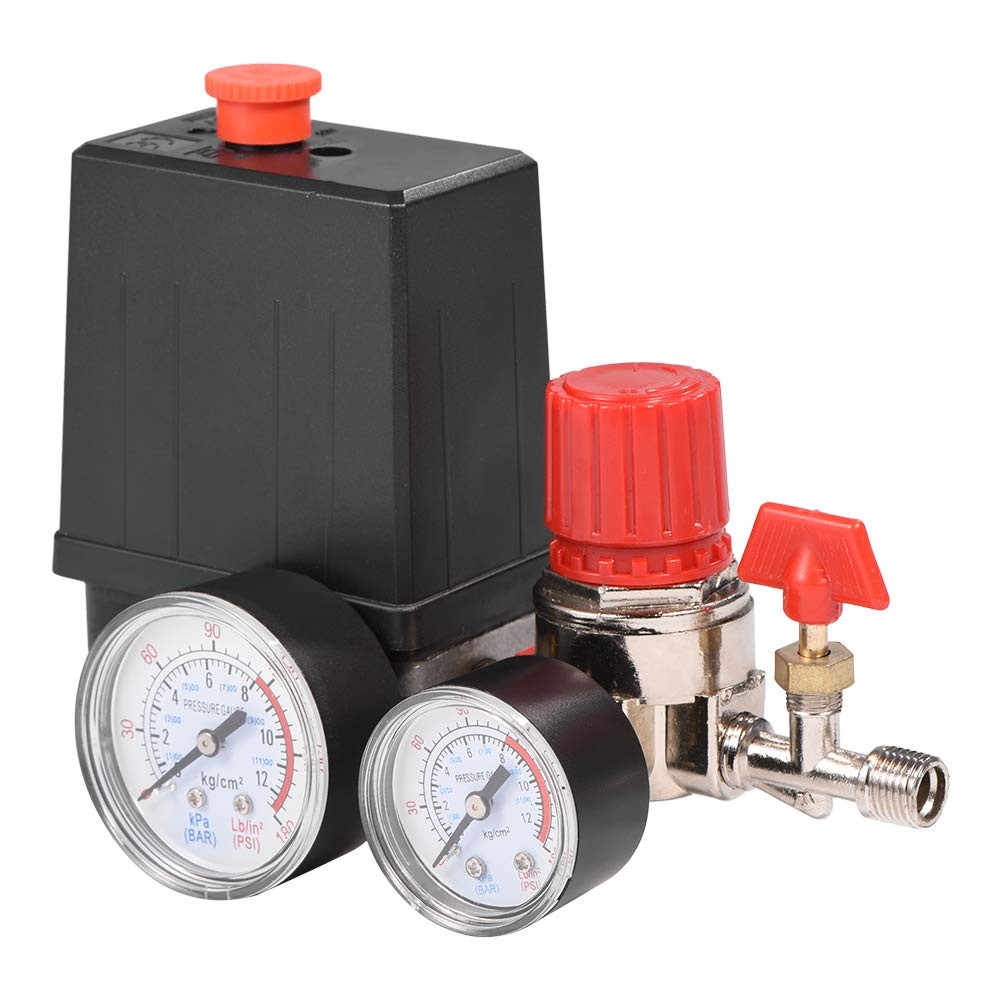 Pressostato Compressore Aria 220V 12 Bar - Valvola Controllo 4 Vie