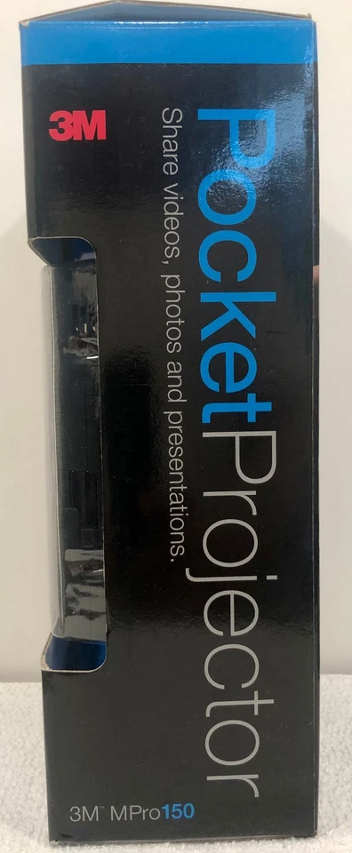 3M MPro 150 Compact Portable Pocket Projector 1 GB LED Black 8” - 50” Display - Image 3 of 4