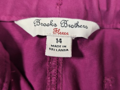 BROOKS BROTHERS Girls Preppy Salmon Pink Adjustable Waist Pants Size 14 - Picture 6 of 9