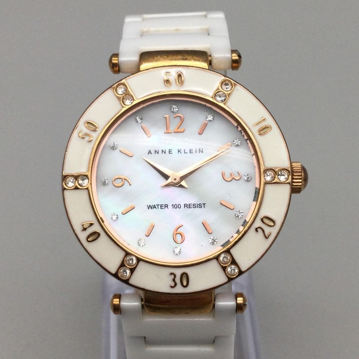 Anne Klein lady battery bracelet band water resistant 100ft w/stone Anne Klein New Arrival ?✨ Details: Petite 24mm (1 main image 3