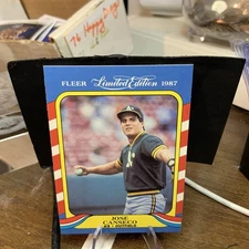 1987 Fleer Limited Edition Jose Canseco Rookie Card #6 Mint FREE SHIPPING
