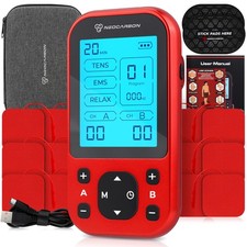 TENS Unit Muscle Stimulator Pro for Back Pain Relief, Shoulder Recovery and P...