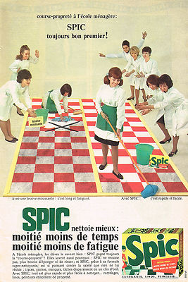 REKLAME WERBUNG 1966 SPIC Bodenpflege Linos Farben