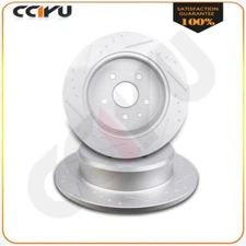 For 98-2010 Lexus GS300 GS400 GS430 IS300 SC430 Rear Slotted Brake Rotors Discs