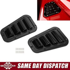 FOR LAND ROVER DEFENDER TOP AIR INTAKE VENTS GLOSS BLACK WING BONNET SET 90 110